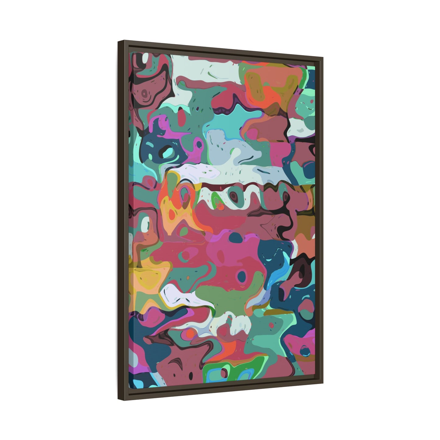 Colorful Abstract Marble - Framed Canvas