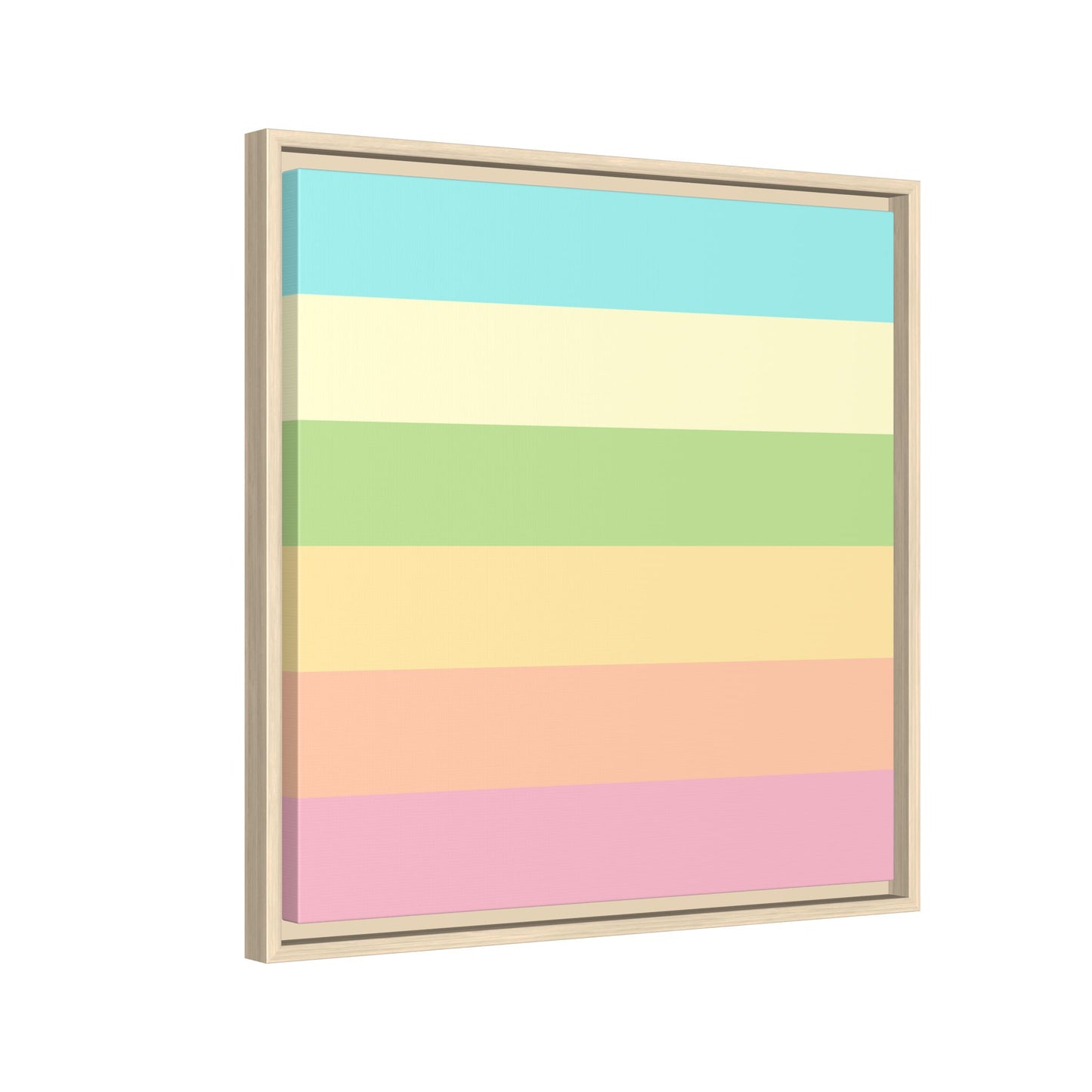 Pastel Stripes - Framed Canvas