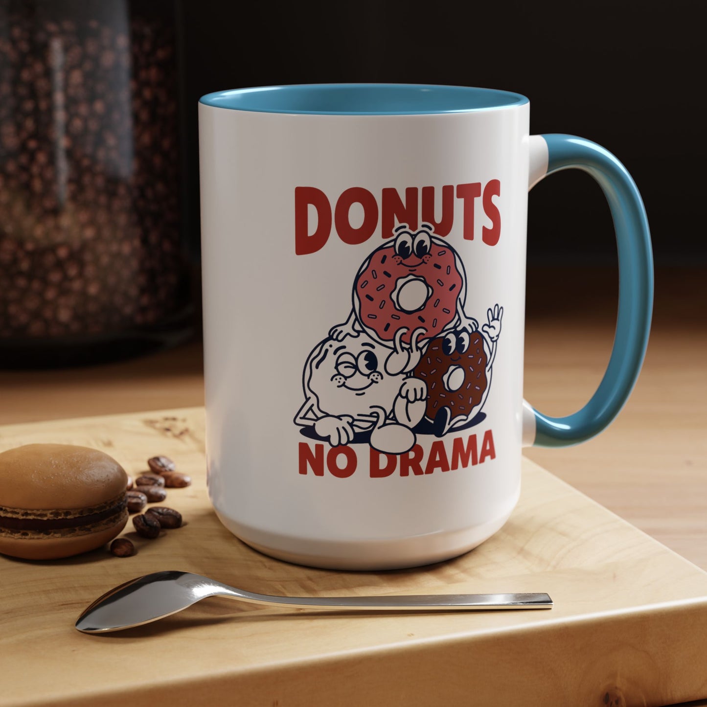 Donuts No Drama - Color Accent Mug
