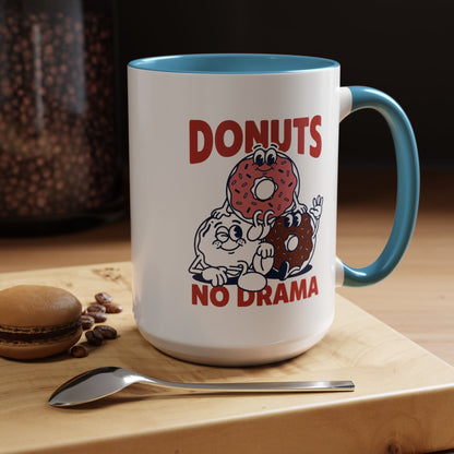 Donuts No Drama - Color Accent Mug