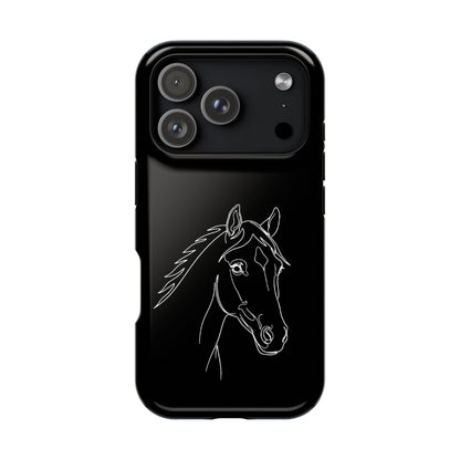 Horse Portrait Sketch - Magnetic Phone Case