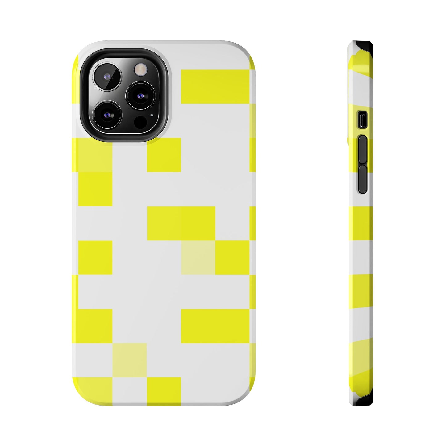 Yellow Pixel Grid -  Phone Case