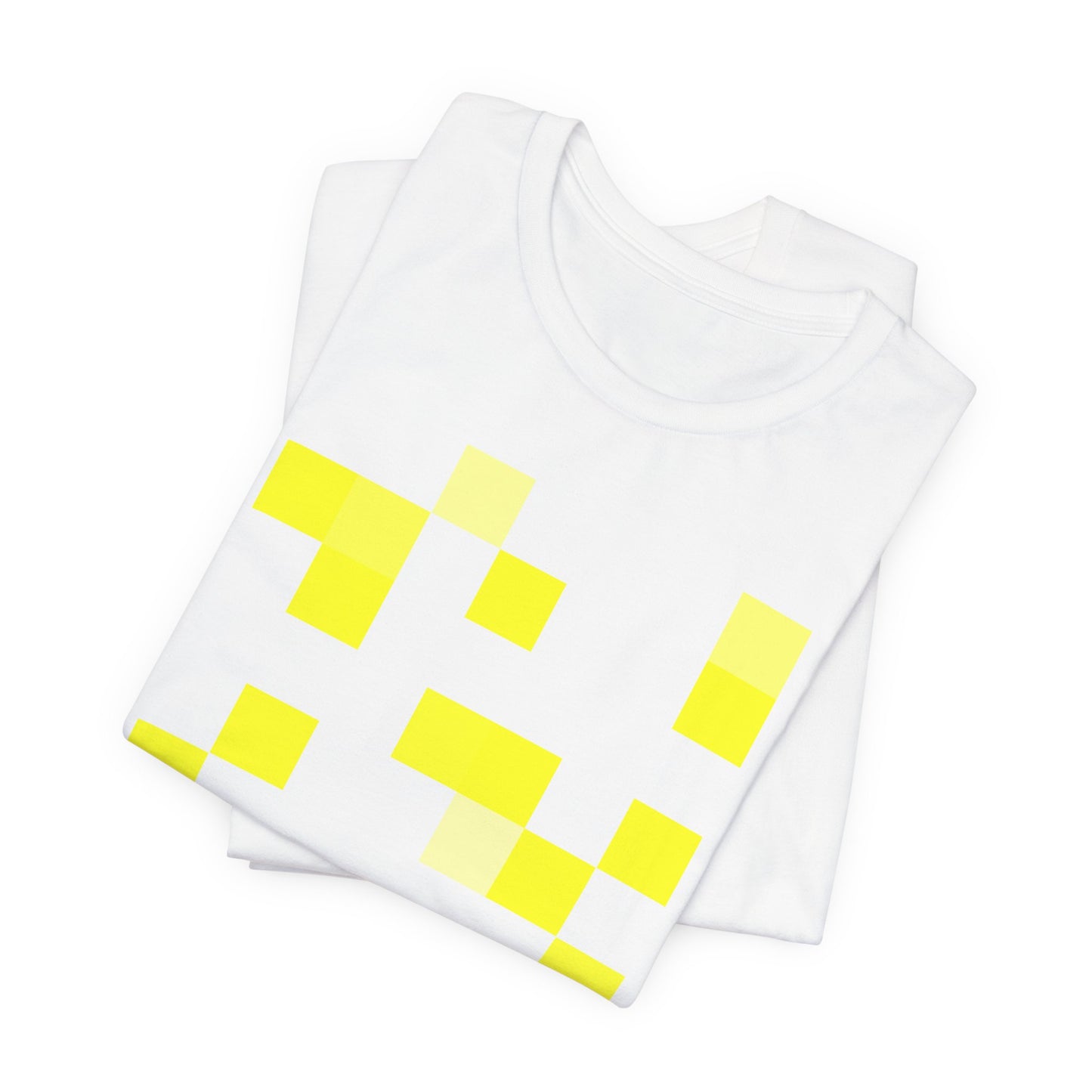 Yellow Pixel Grid - T‑Shirt