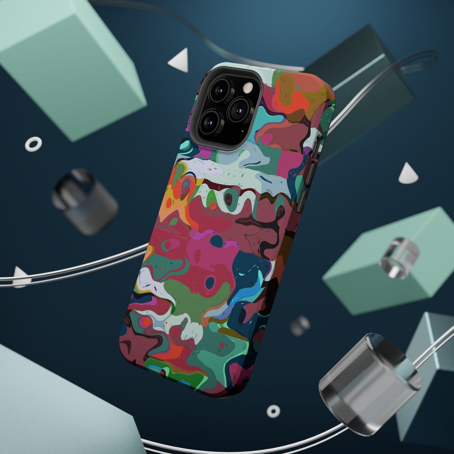 Colorful Abstract Marble - Magnetic Phone Case
