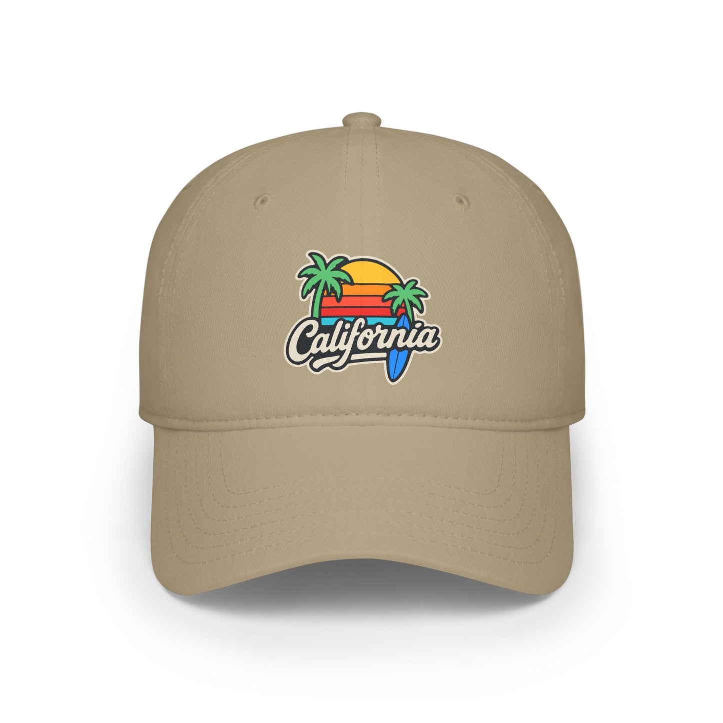 California Sunset Low Profile Baseball Cap, Beach Hat, Summer Accessory, Travel Gear, Vacation Cap, Gift for Him/Her