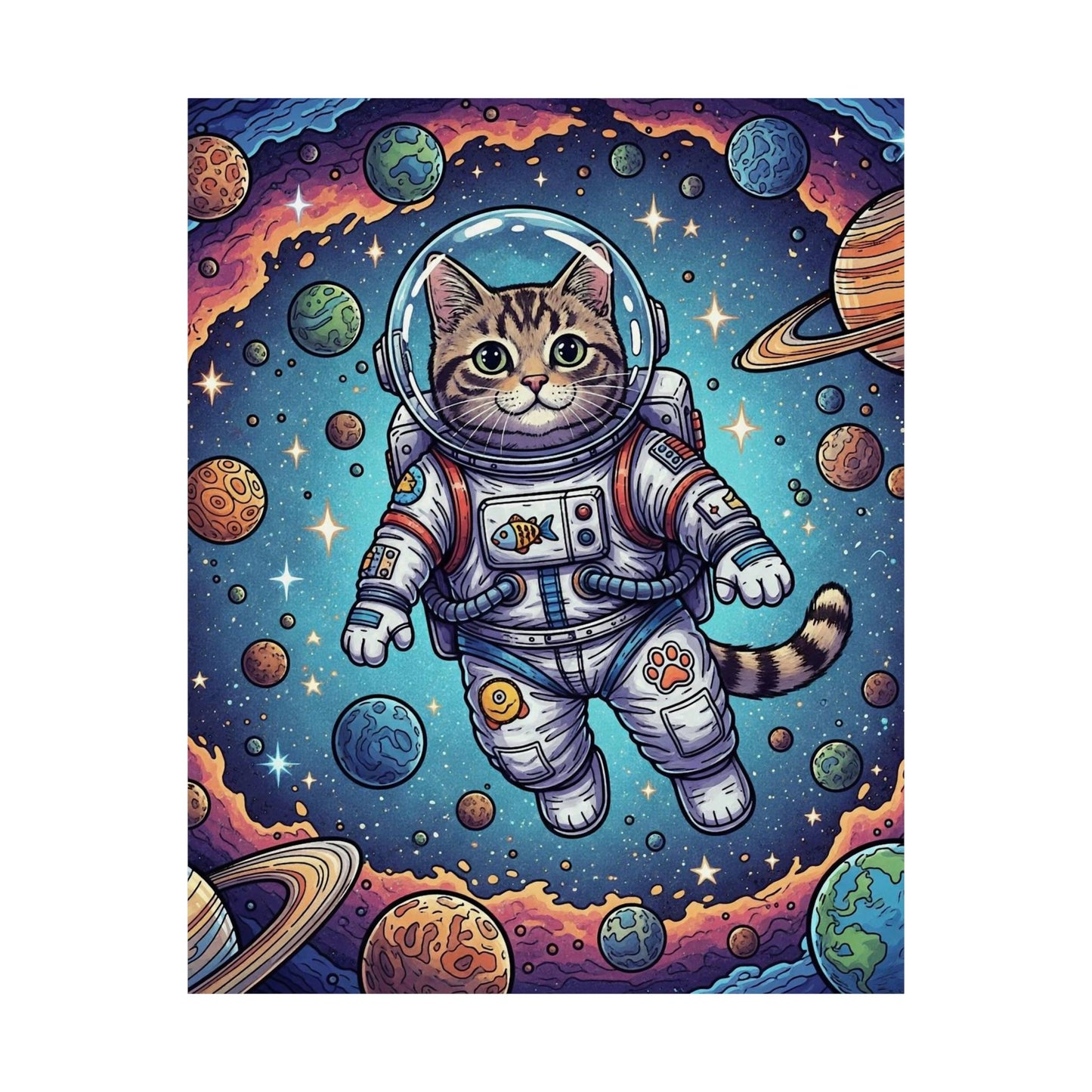 Astronaut Cat - Poster