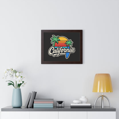 California Surf Vibes - Framed Poster