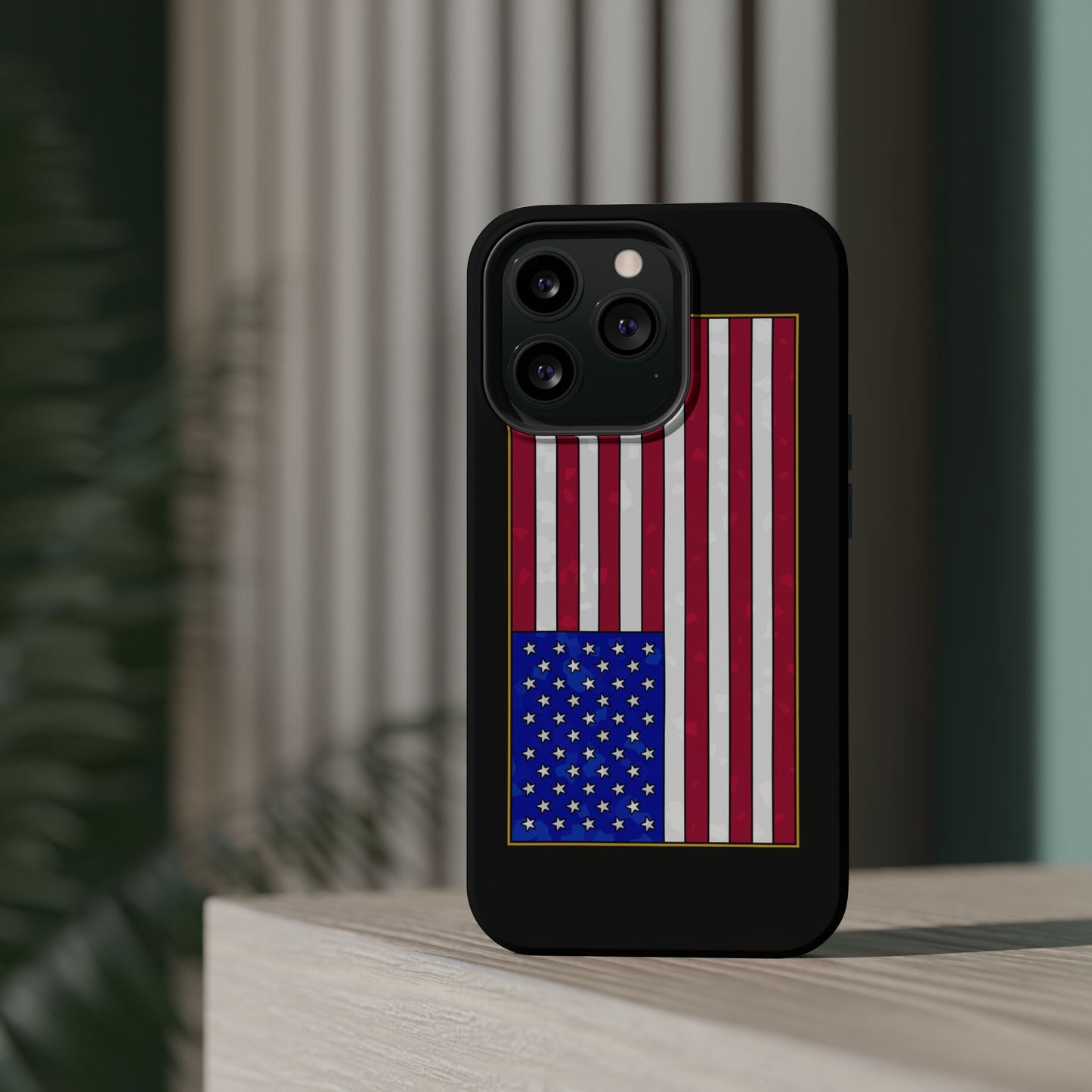 New Glory American Flag (Gold Edge Edition) - Magnetic Phone Case