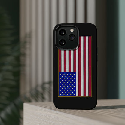 New Glory American Flag (Gold Edge Edition) - Magnetic Phone Case