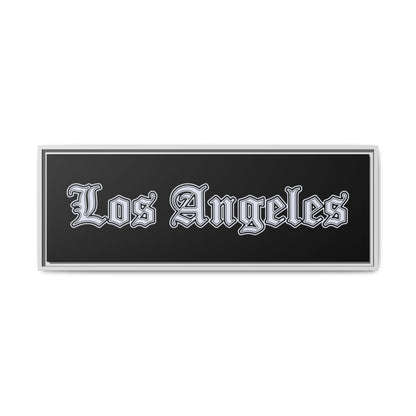 Los Angeles Matte Canvas Art, Framed Wall Decor, Urban Home Art, City Poster, Gift for Angelenos, Modern Art Piece - Silver Edition