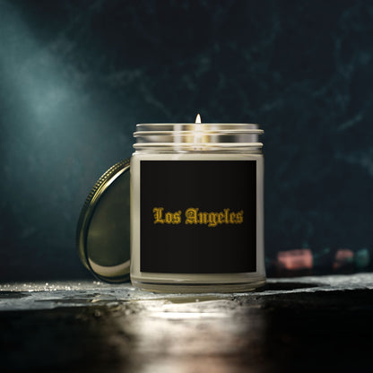 Los Angeles Scented Candles, Coconut Apricot Wax, Relaxing Home Decor, Gift for Birthdays, Housewarming, Any Occasion - Golden Edition