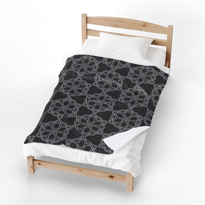 Geometric Sacred Flower - Plush Blanket
