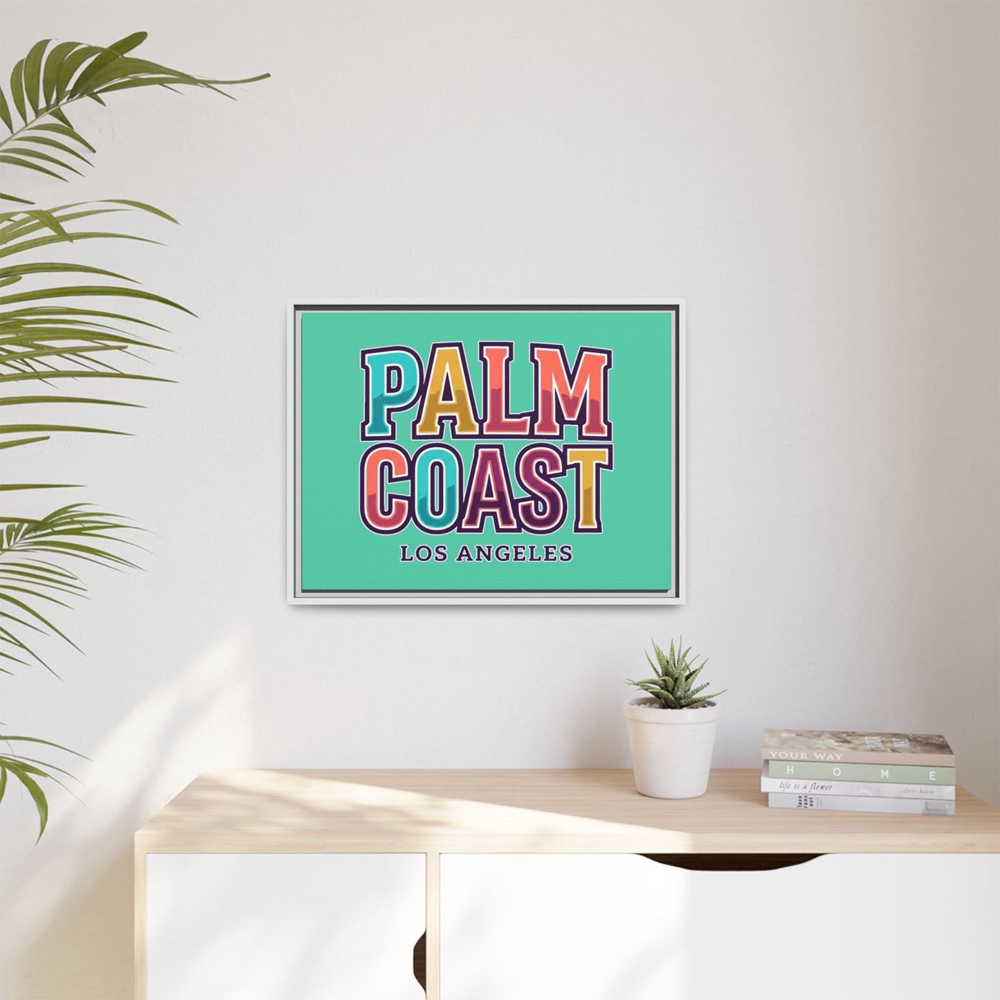 Palm Coast - Los Angeles - Framed Canvas