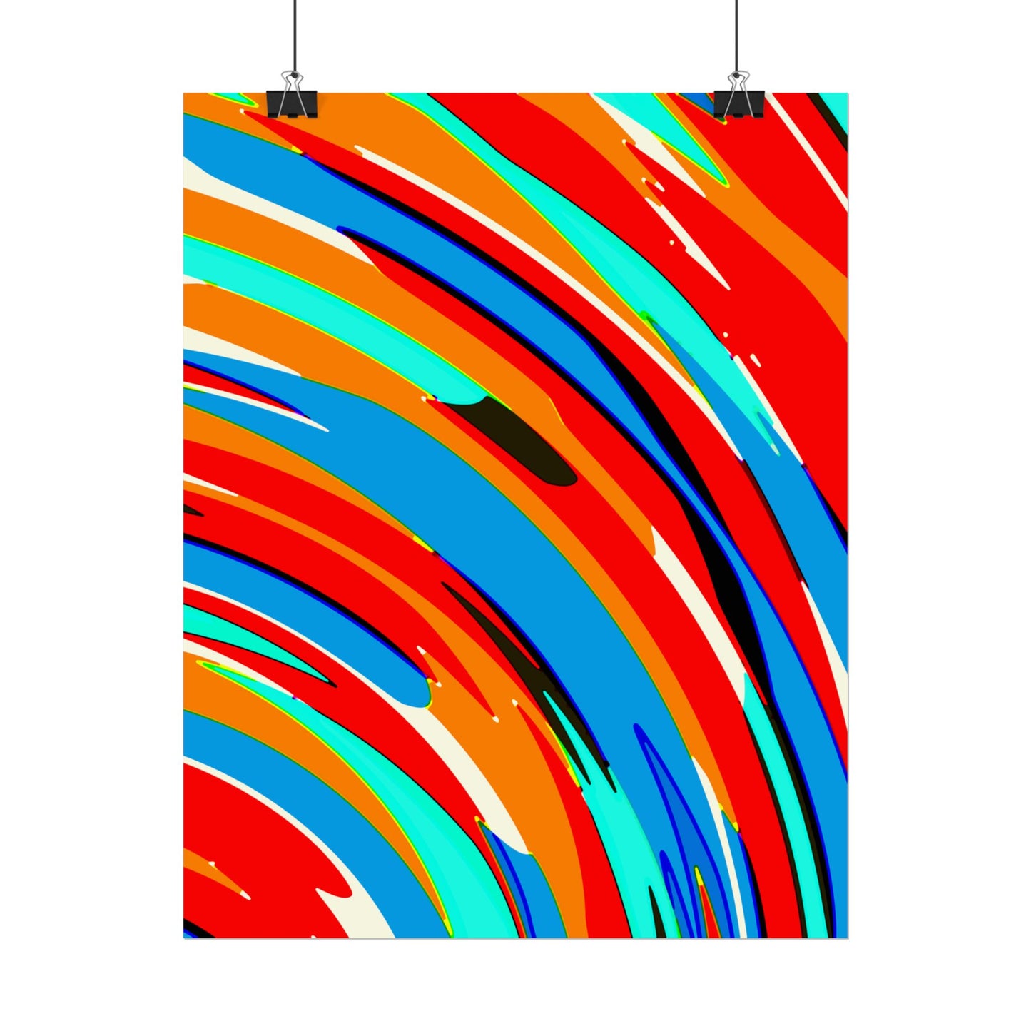 Abstract Rainbow Swirl Arc - Poster