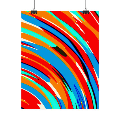 Abstract Rainbow Swirl Arc - Poster