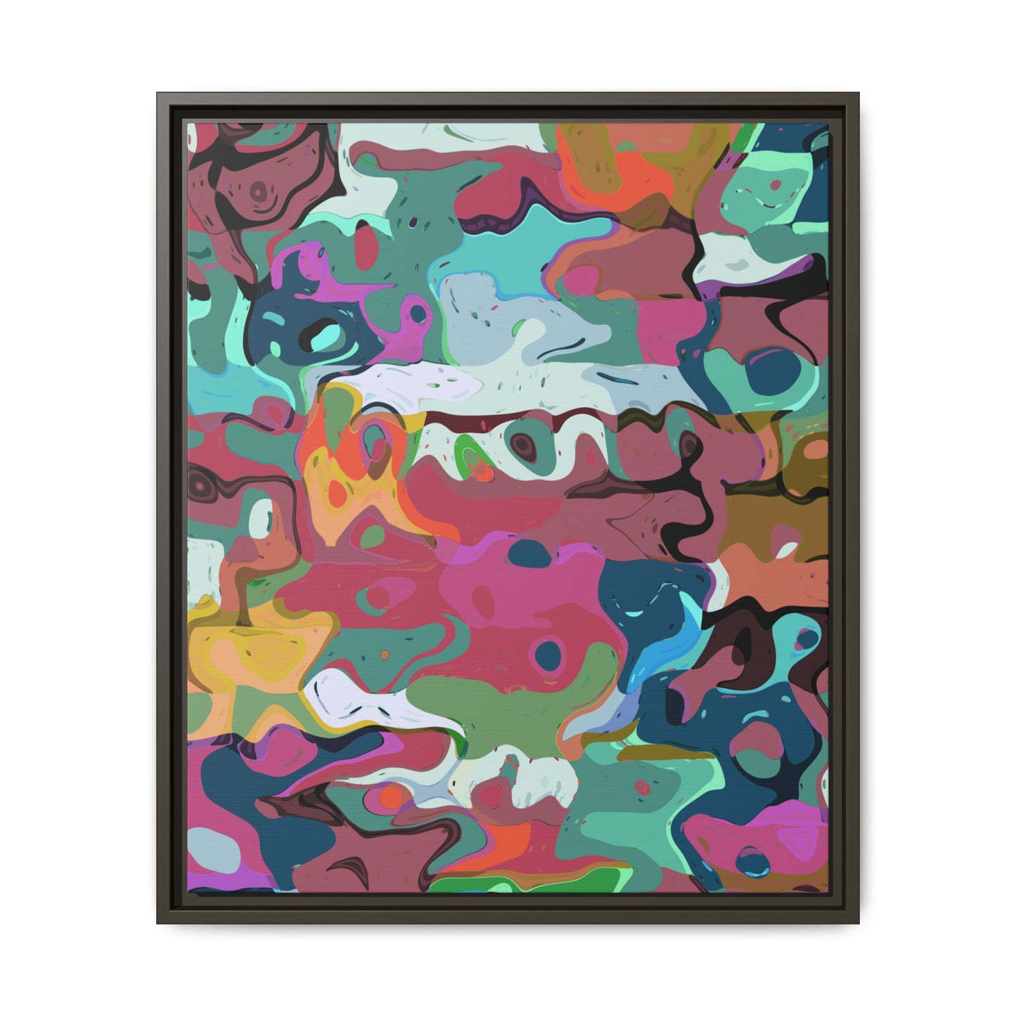 Colorful Abstract Marble - Framed Canvas