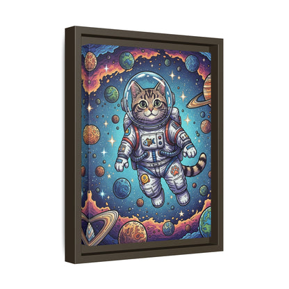 Astronaut Cat - Framed Canvas