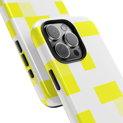 Yellow Pixel Grid -  Phone Case
