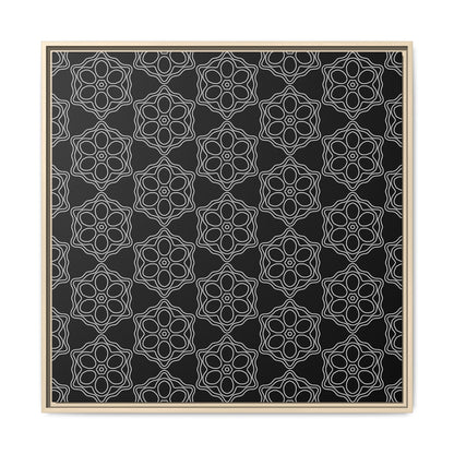 Geometric Sacred Flower - Framed Canvas