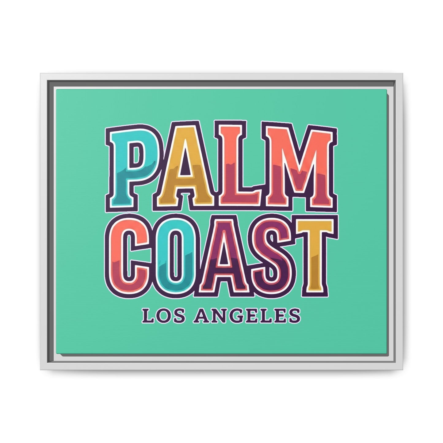 Palm Coast - Los Angeles - Framed Canvas
