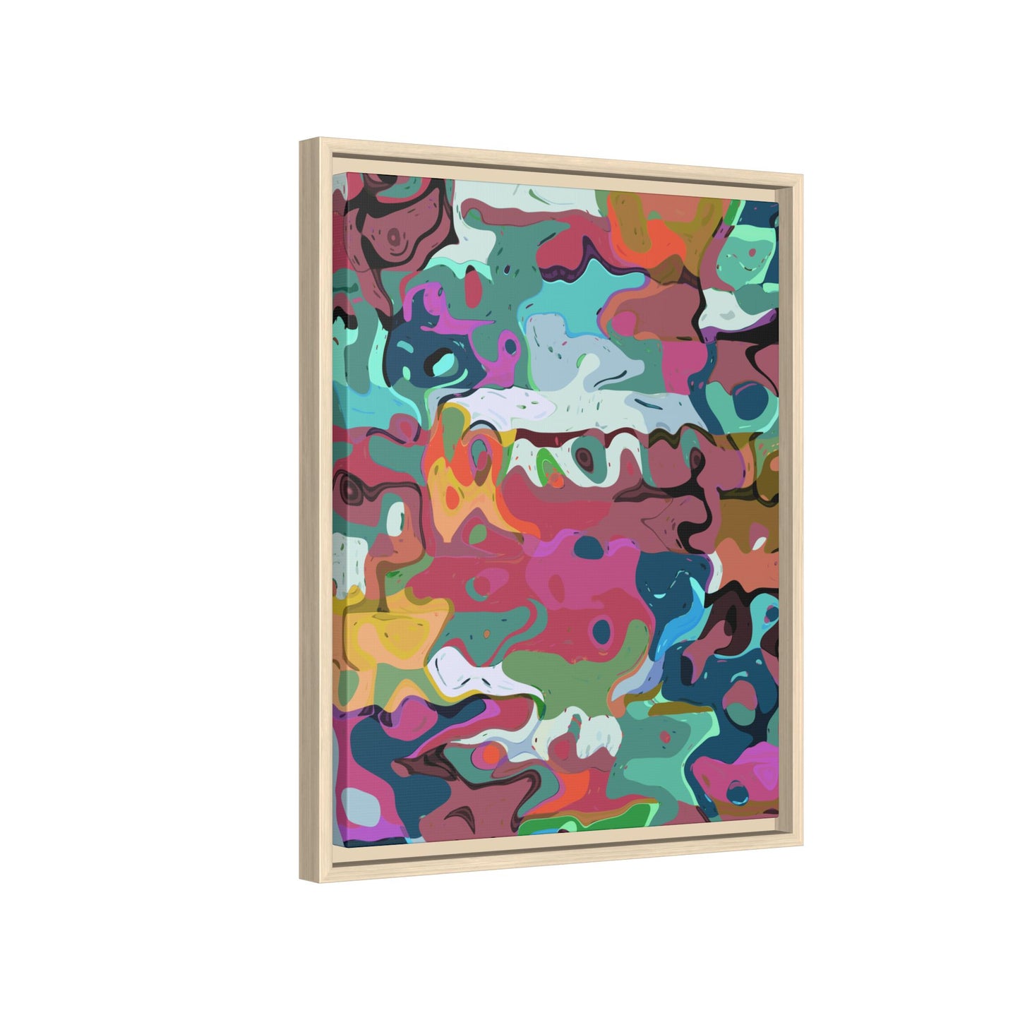 Colorful Abstract Marble - Framed Canvas