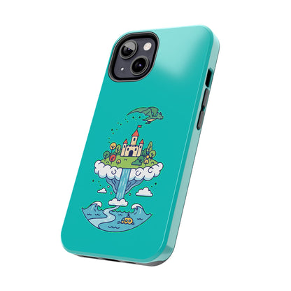 Floating Castle Dragon - Magical Fantasy Island - Phone Case