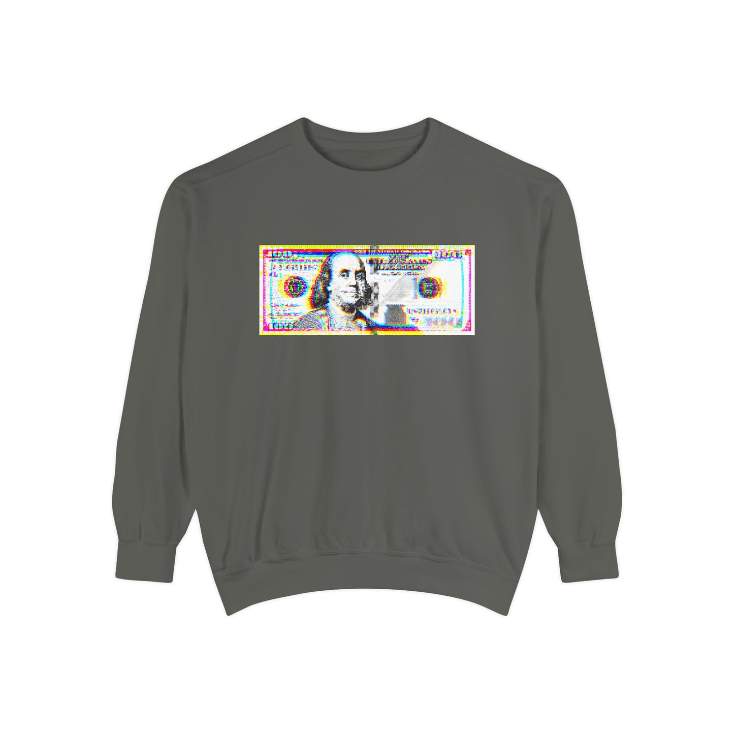 100 Dollars Bill - Neon Color Explosion - Sweatshirt