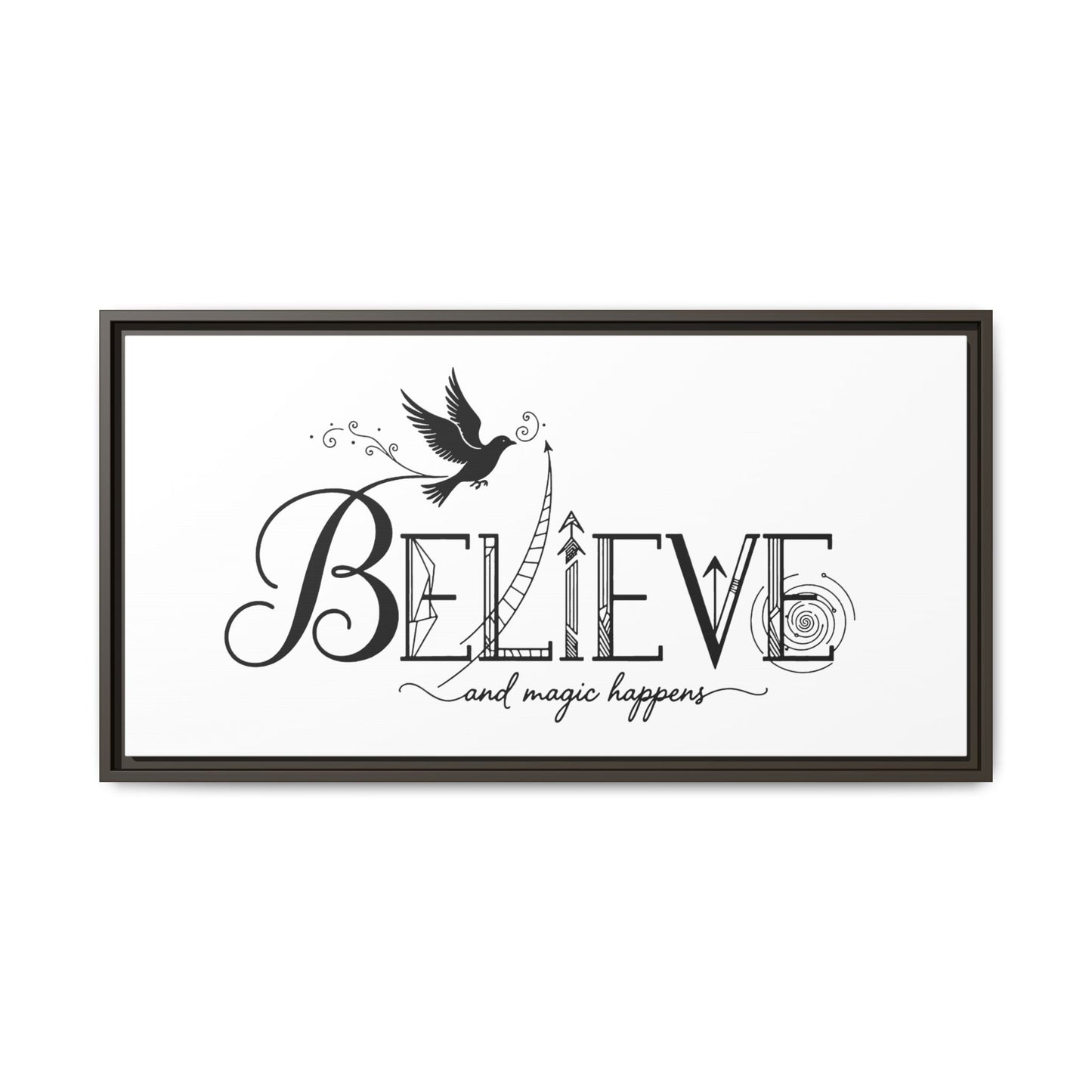 Believe and Magic Happens - Framed Canvas