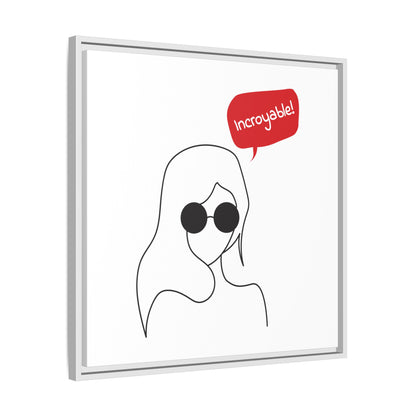 Incroyable Chic Girl - Framed Canvas