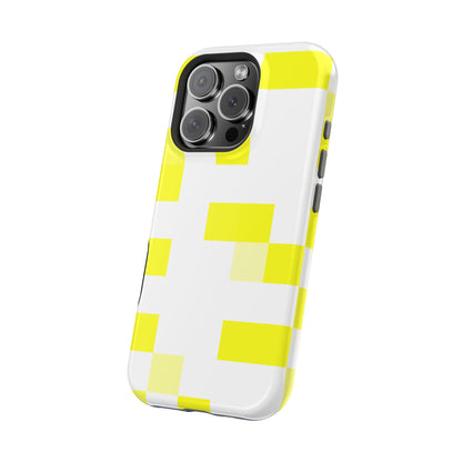Yellow Pixel Grid -  Magnetic Phone Case