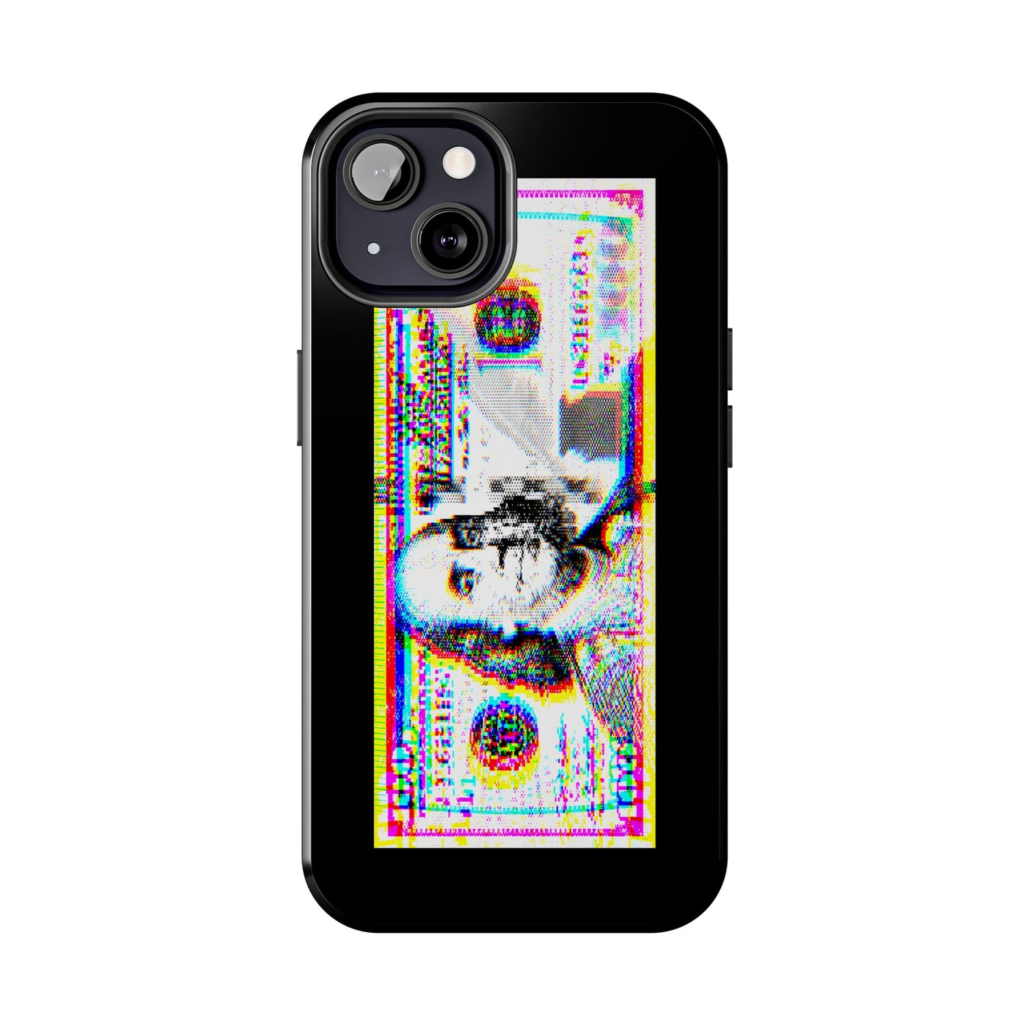100 Dollars Bill - Neon Color Explosion - Phone Case