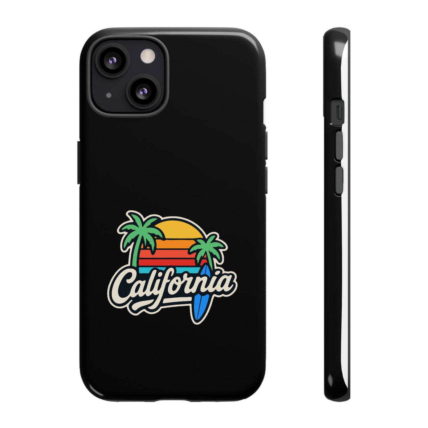 California Sunset Phone Case, Tropical Cell Phone Cover, Beach Lover Gift, Summer Vibes Accessory, Surfing Decor, Personalized Case