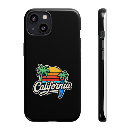 California Sunset Phone Case, Tropical Cell Phone Cover, Beach Lover Gift, Summer Vibes Accessory, Surfing Decor, Personalized Case