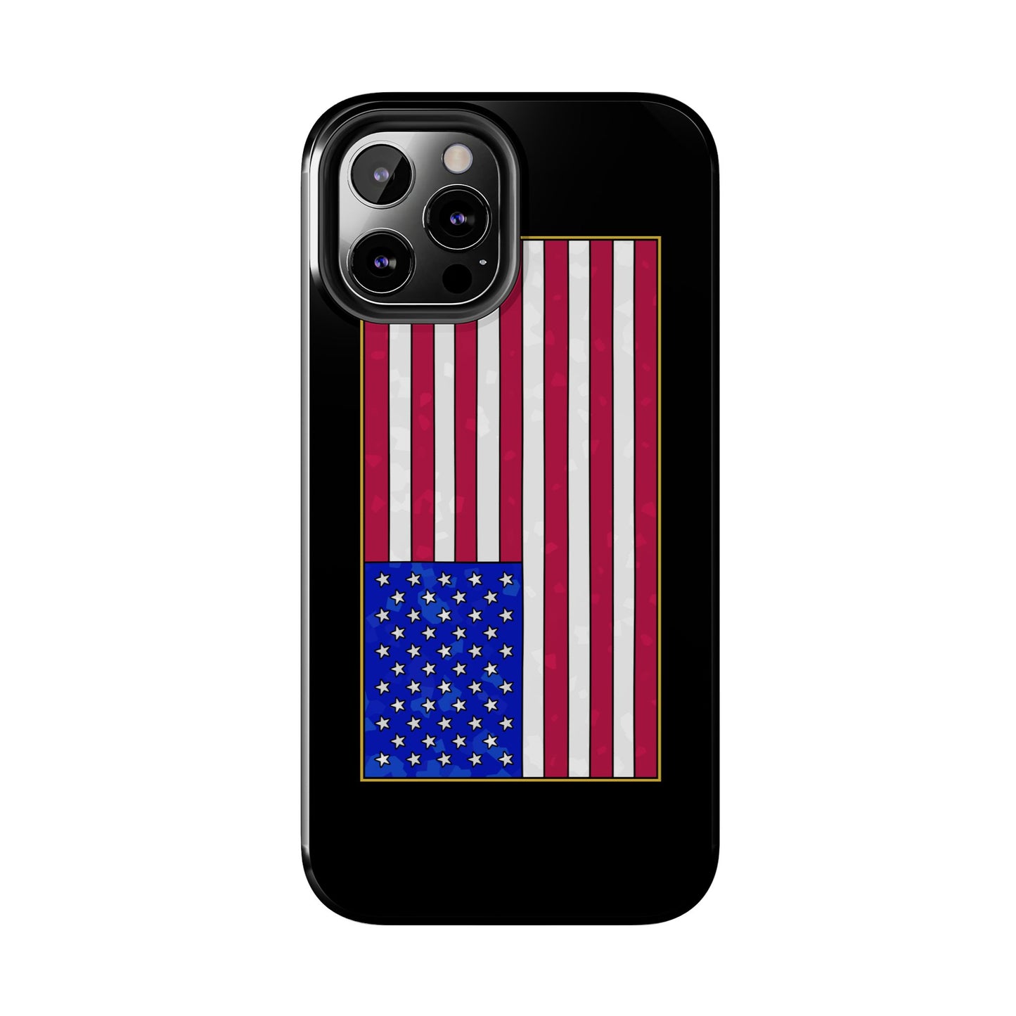 New Glory American Flag (Gold Edge Edition) - Phone Case
