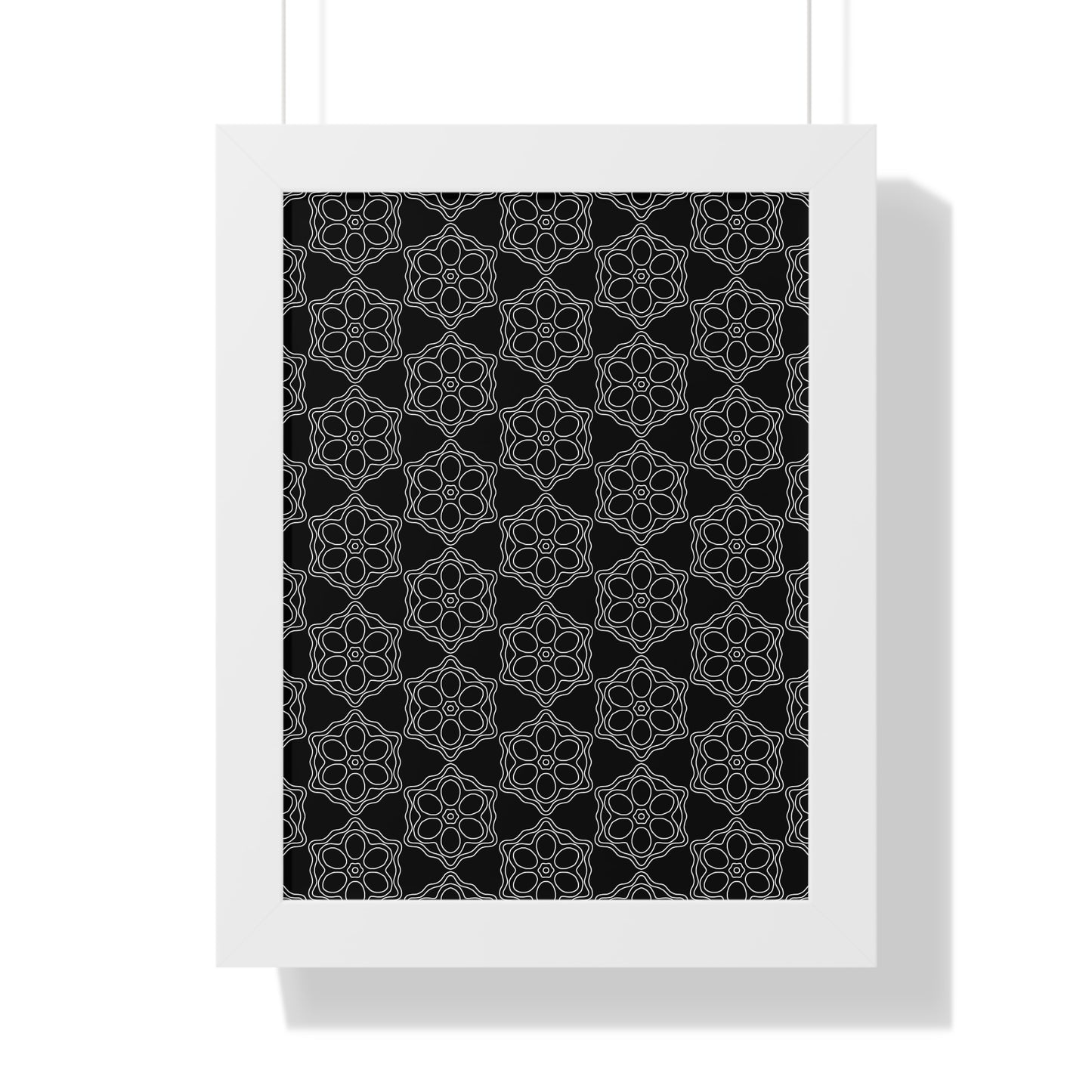 Geometric Sacred Flower - Framed Poster