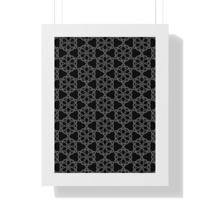 Geometric Sacred Flower - Framed Poster