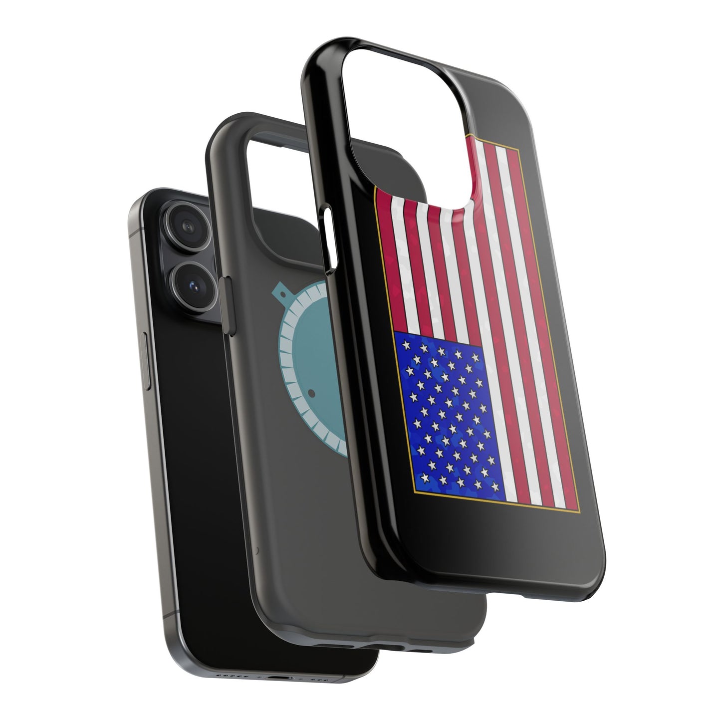 New Glory American Flag (Gold Edge Edition) - Magnetic Phone Case