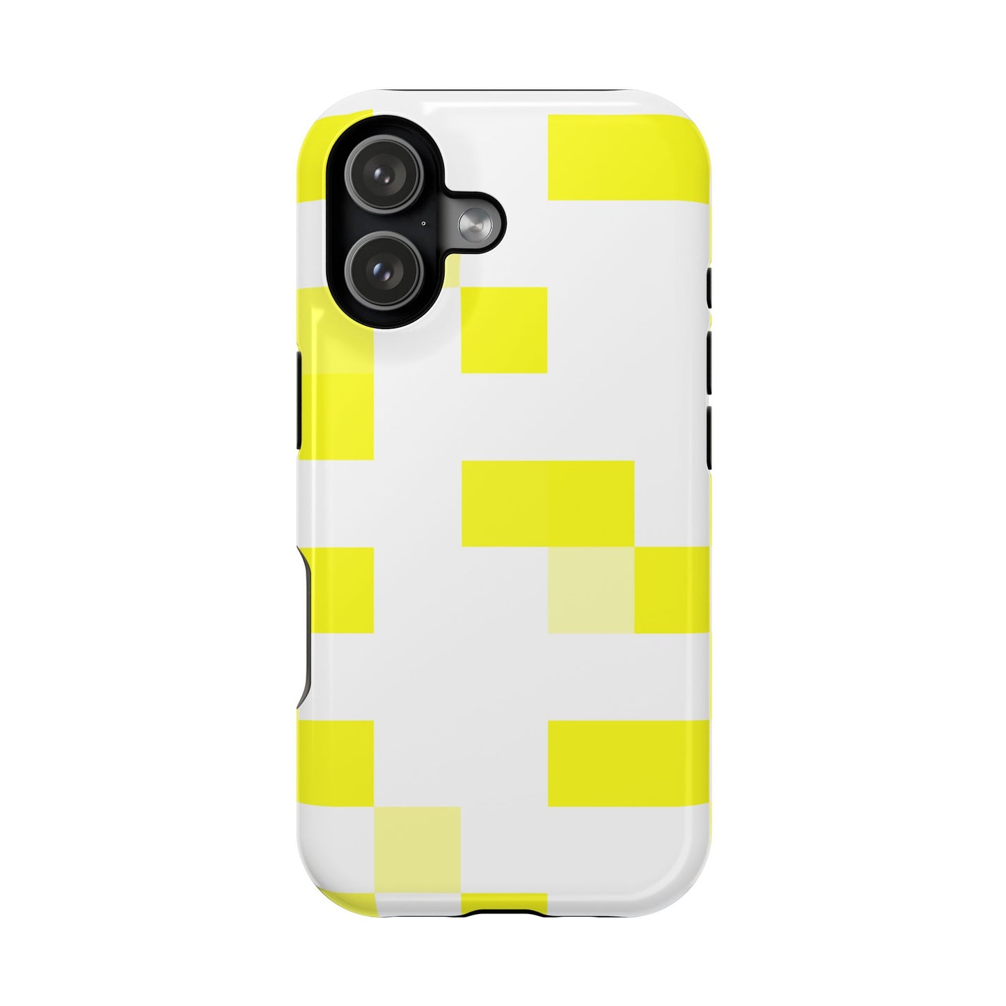 Yellow Pixel Grid -  Magnetic Phone Case