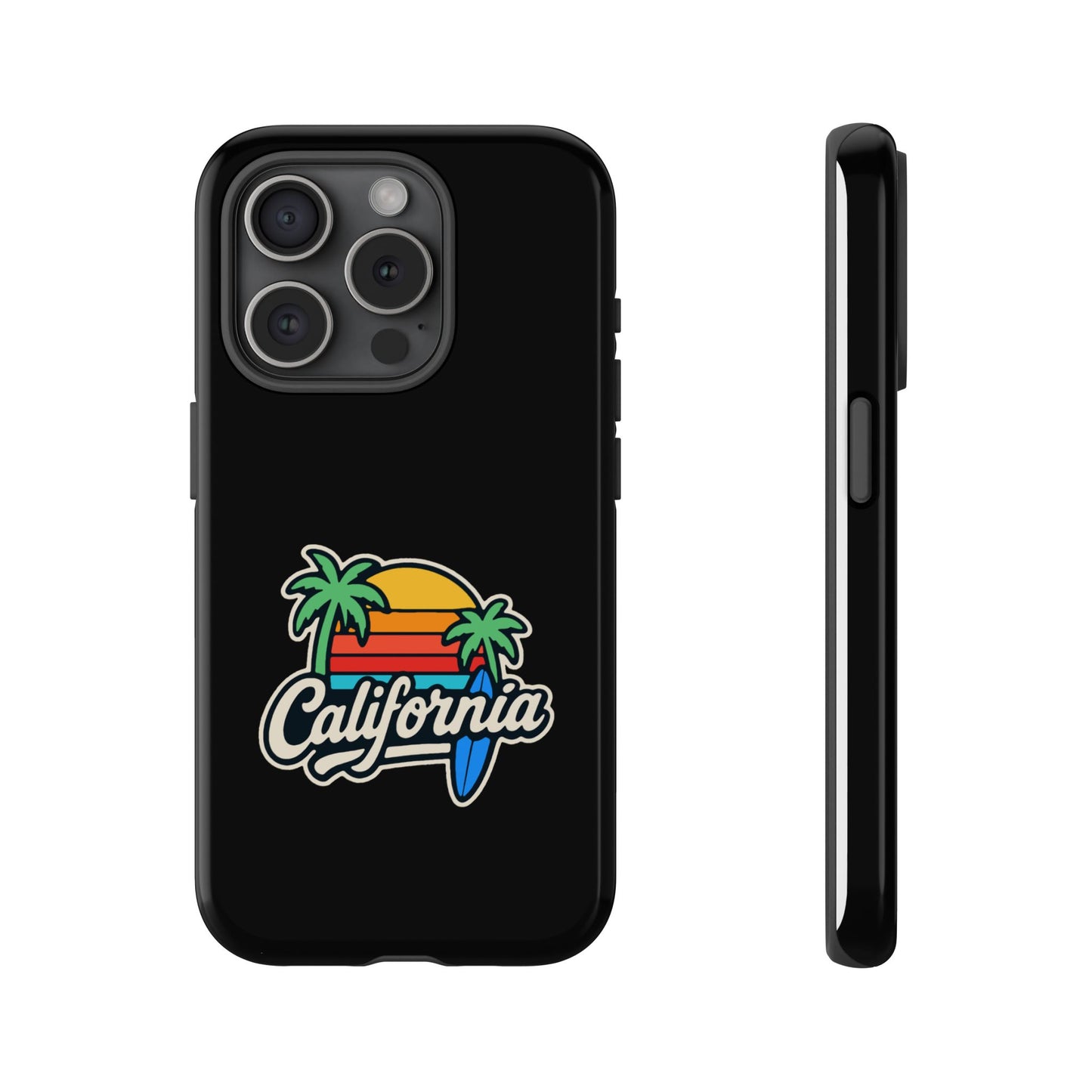 California Sunset Phone Case, Tropical Cell Phone Cover, Beach Lover Gift, Summer Vibes Accessory, Surfing Decor, Personalized Case