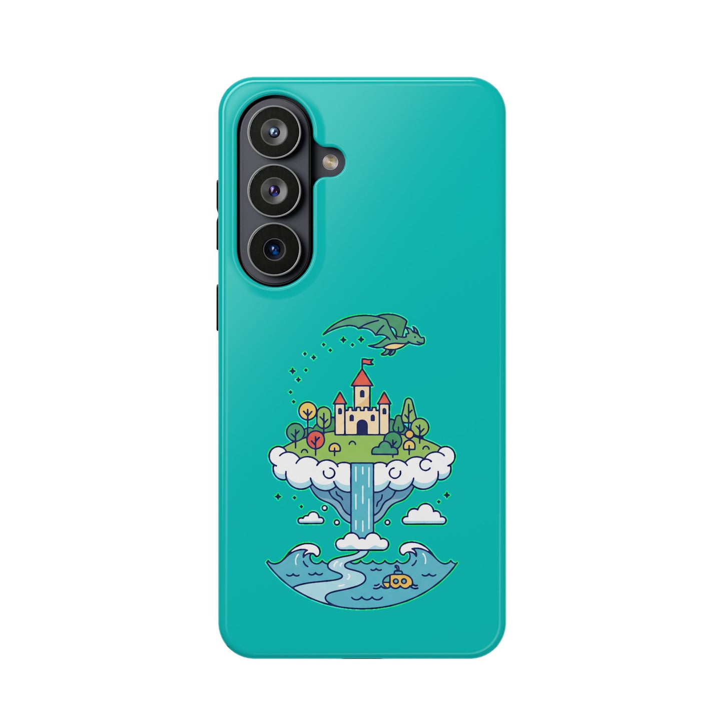 Floating Castle Dragon - Magical Fantasy Island - Magnetic Phone Case