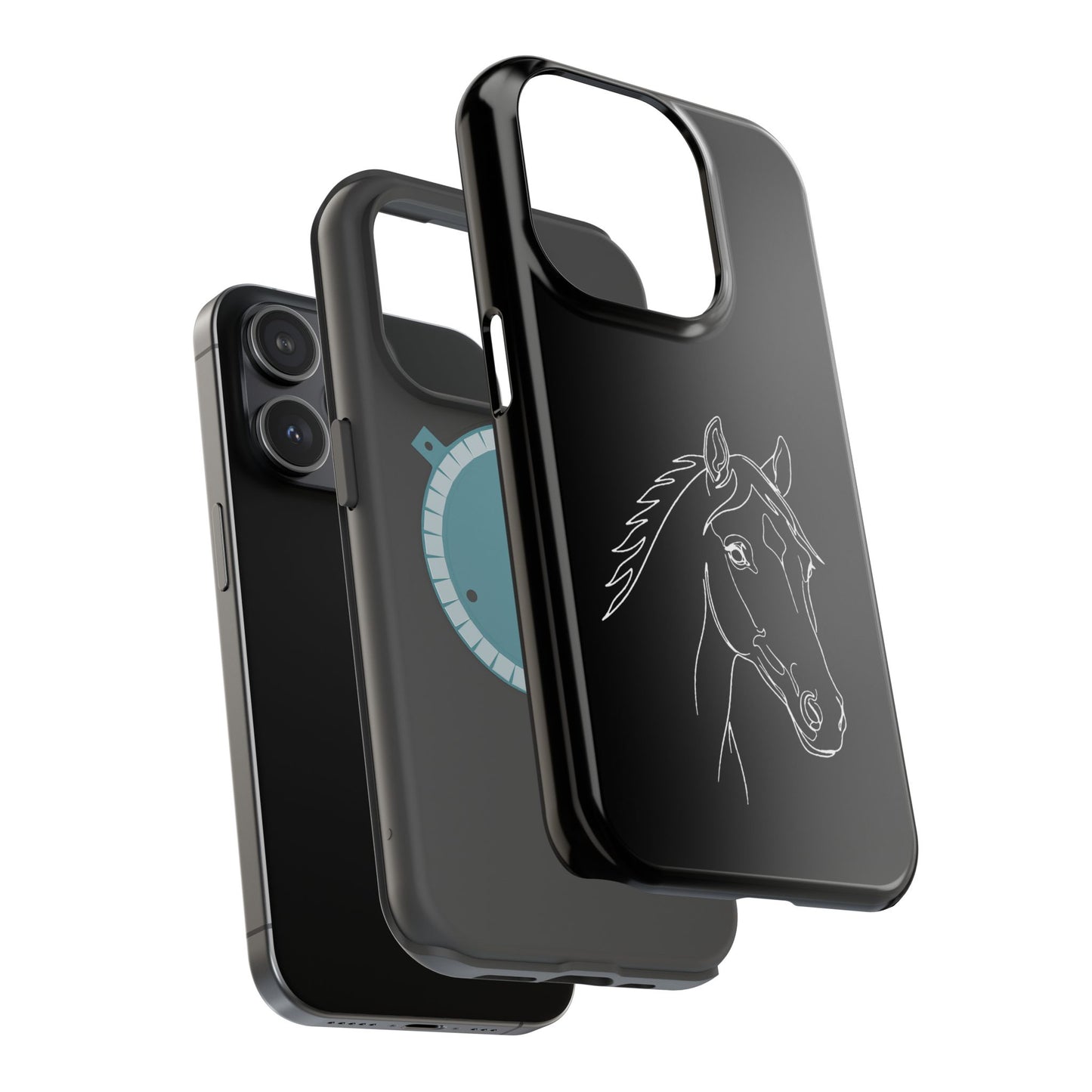 Horse Portrait Sketch - Magnetic Phone Case