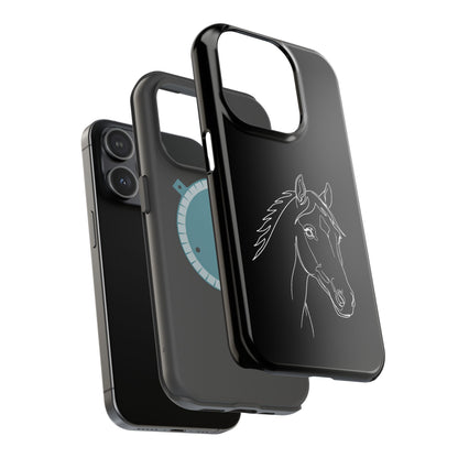 Horse Portrait Sketch - Magnetic Phone Case
