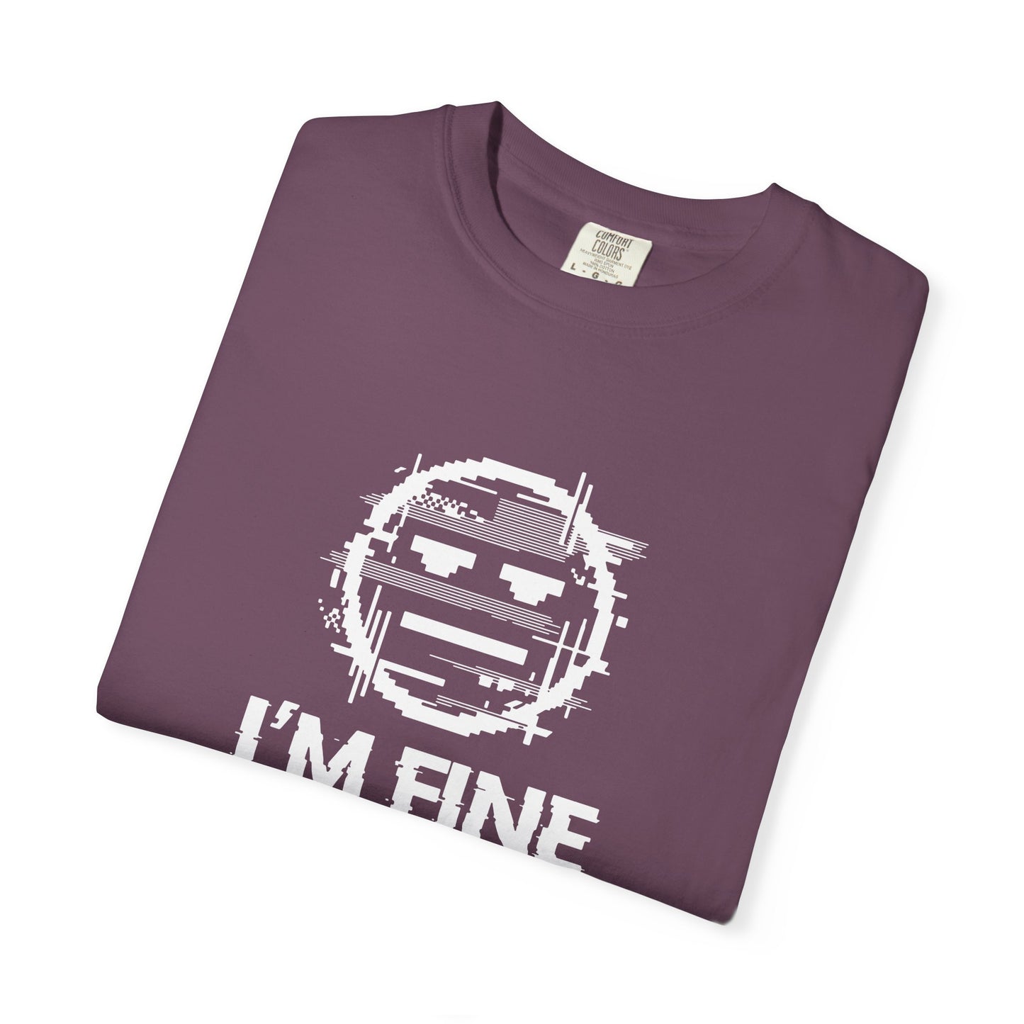 I’m Fine Glitched Smiley - T-Shirt