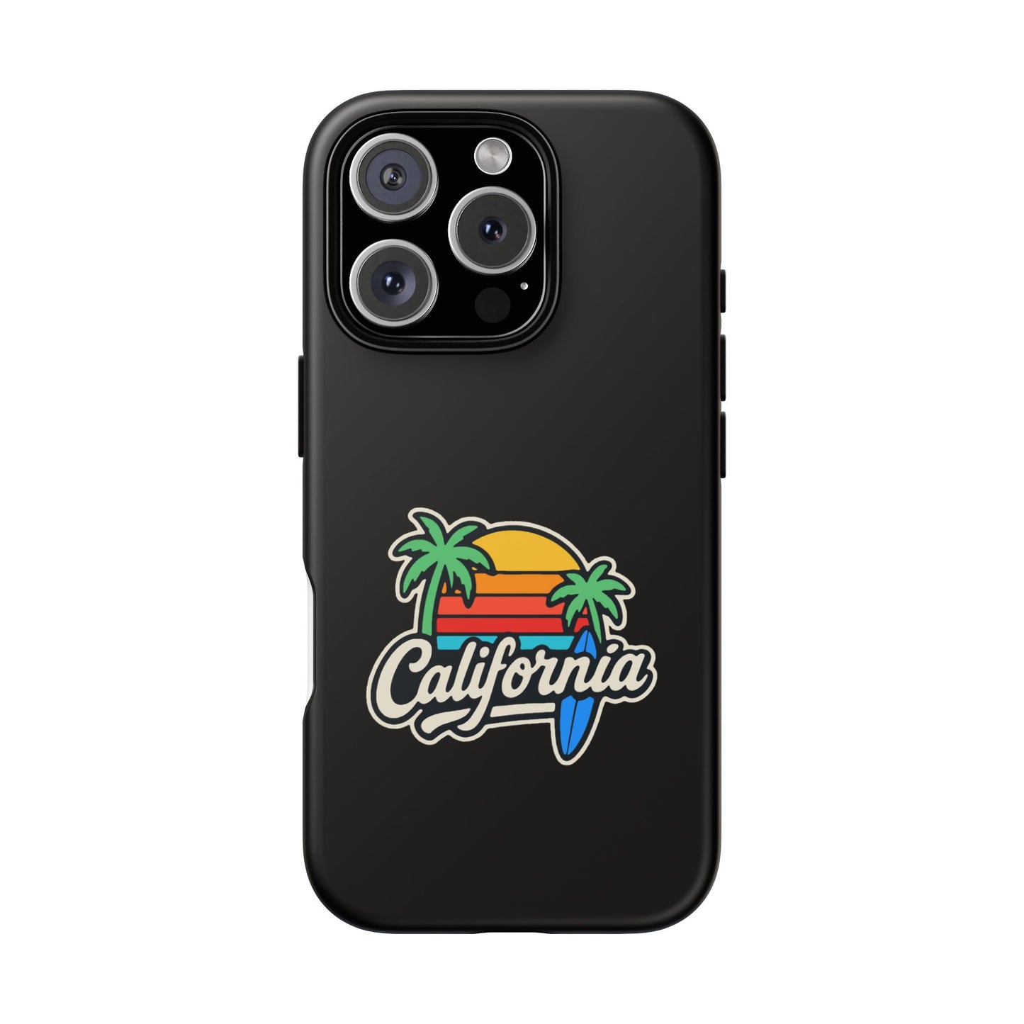 California Sunset Phone Case, Tropical Cell Phone Cover, Beach Lover Gift, Summer Vibes Accessory, Surfing Decor, Personalized Case