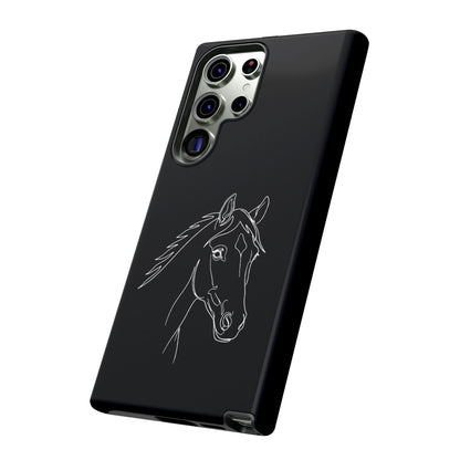 Horse Portrait Sketch - Tough Phone Case