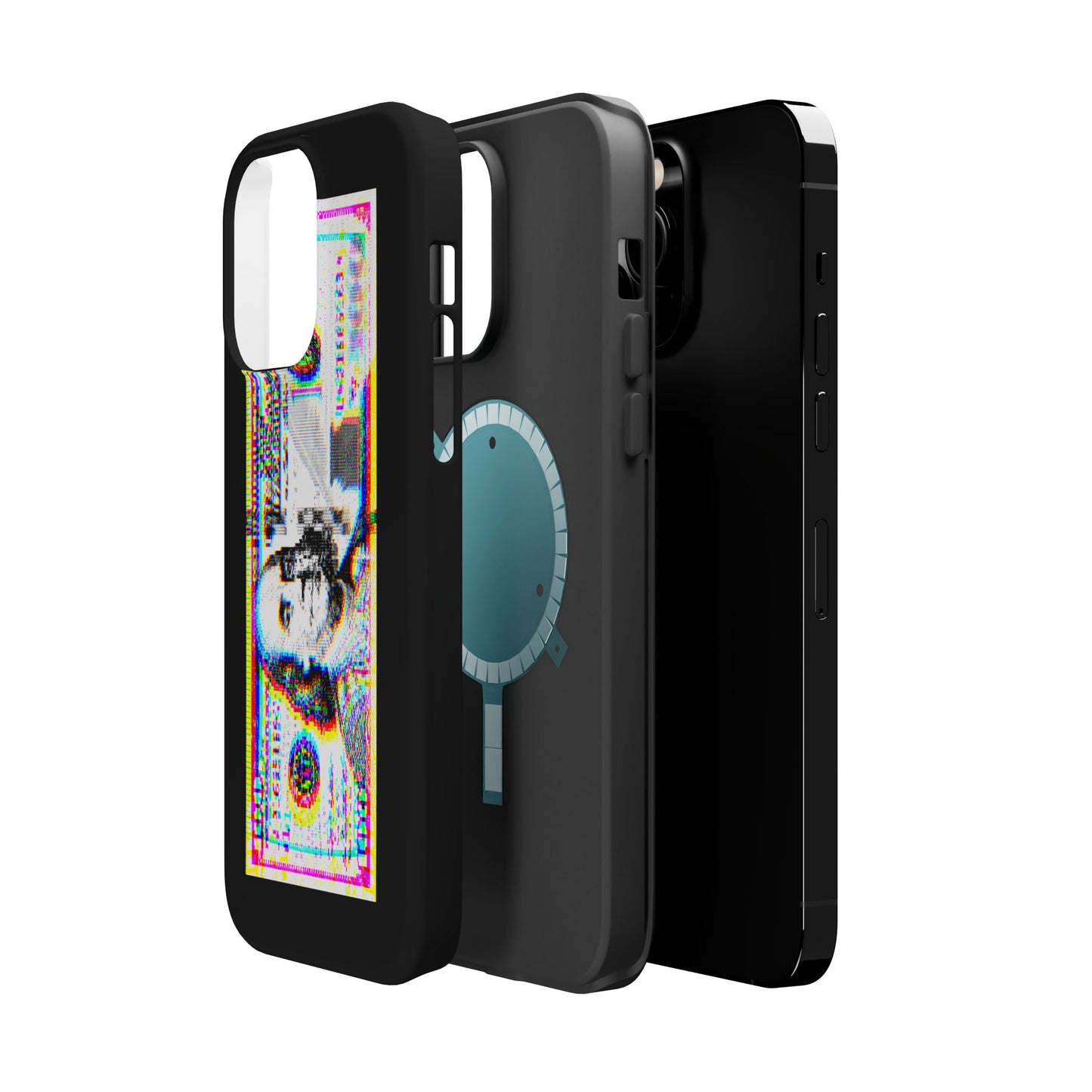 100 Dollars Bill - Neon Color Explosion - Magnetic Phone Case