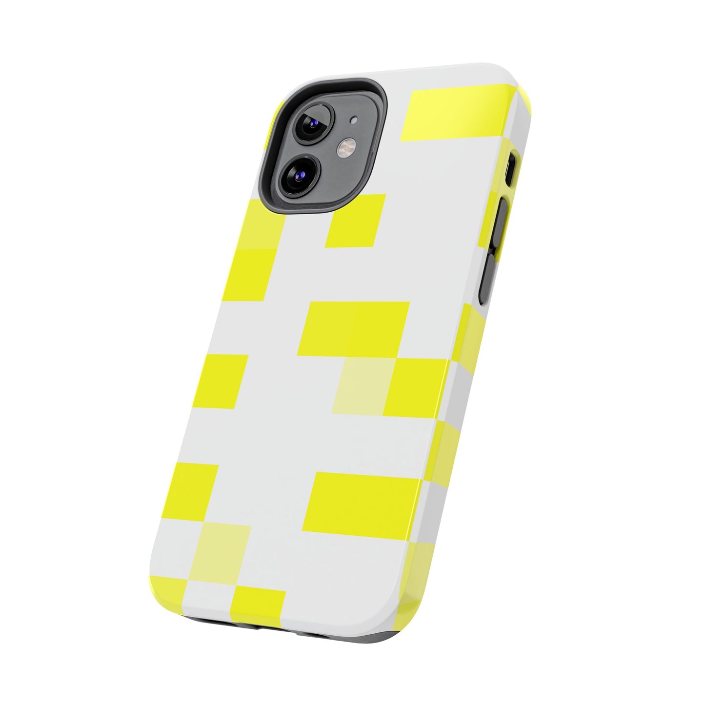 Yellow Pixel Grid -  Phone Case