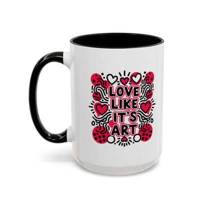Love Like It's Art - Color Accent Mug