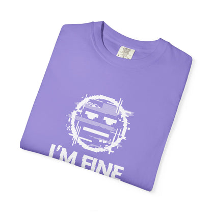 I’m Fine Glitched Smiley - T-Shirt