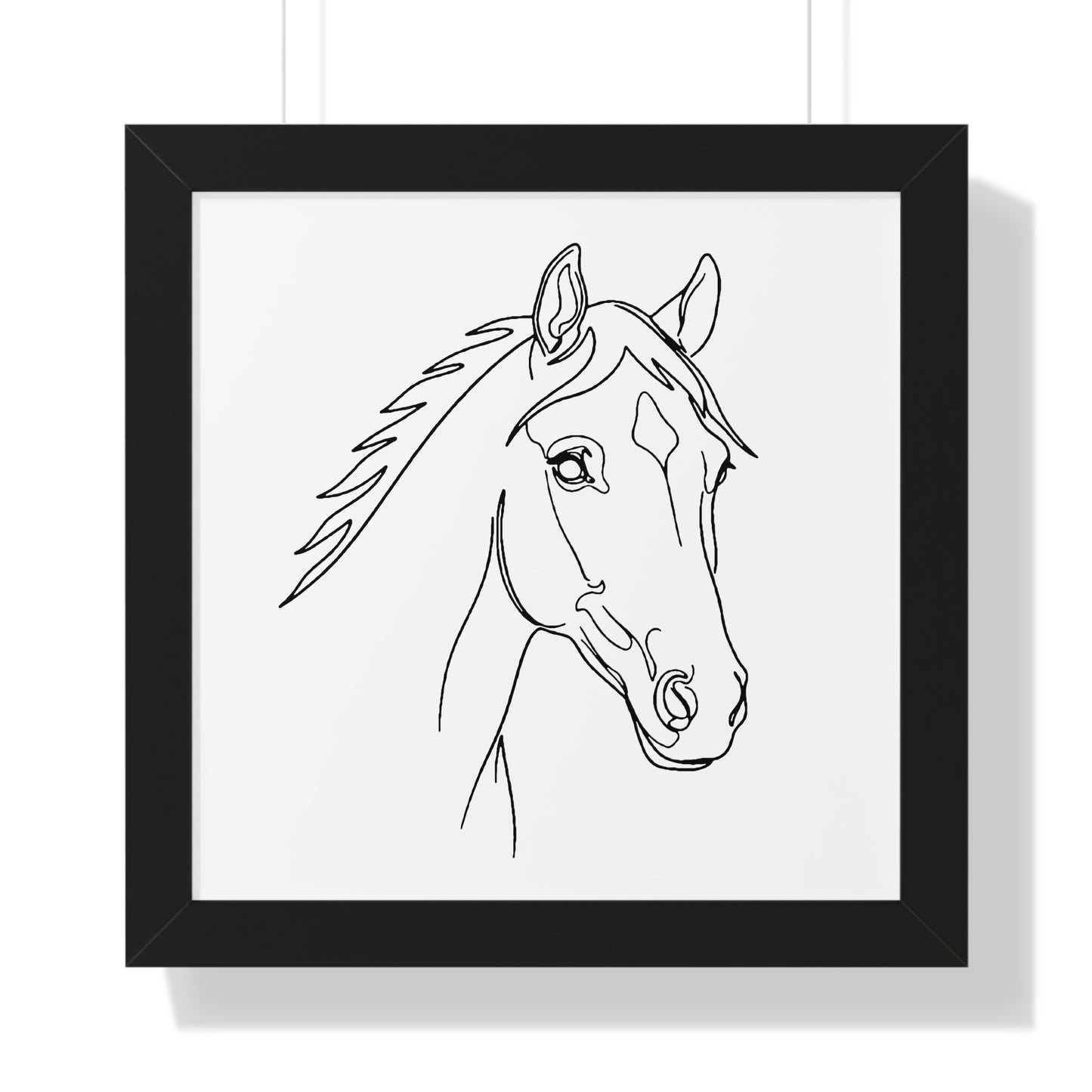 Horse Portrait Sketch - Framed Poster